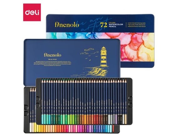 Deli Drvene vodene bojice Umetničke 1/72 u metalnoj kutiji EC129-72