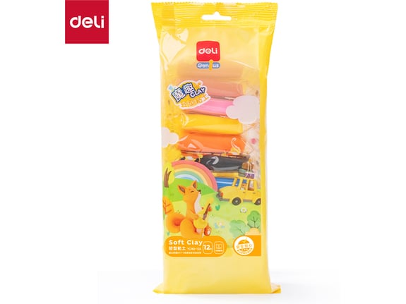Deli Masa za modeliranje 12 boja x 10g u PVC kesici YC143-12A