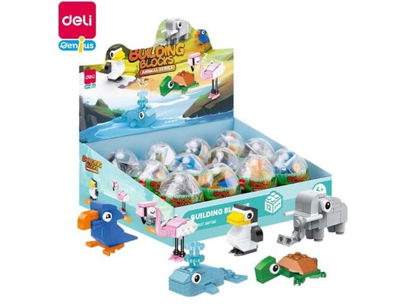 Deli Dečija igračka Blokovi za slaganje Životinje u jajetu EH741