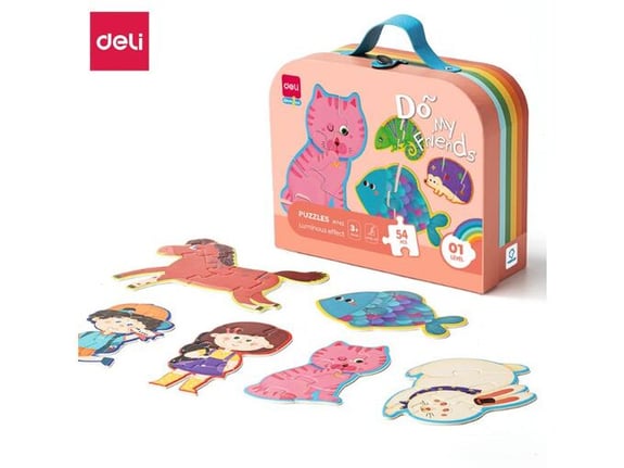 Deli Puzzle koferče nivo 1 - sijaju u mraku EH742