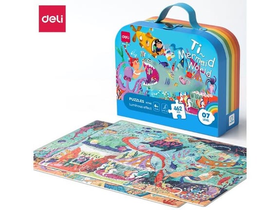 Deli Puzzle koferče nivo 7 - sijaju u mraku EH748