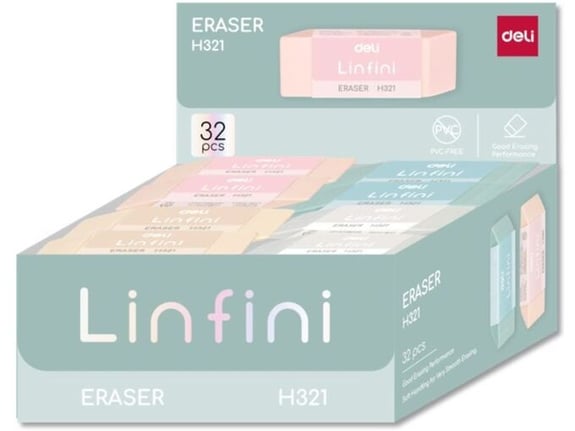 Deli Gumica Linfini pastelna TPR 54x20x10.5mm EH321