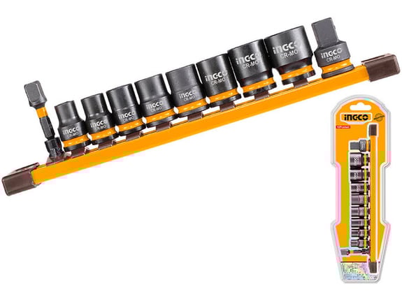 Ingco Set udarnih nasadnih ključeva 3/8" 10/1 Super HKISSD38104