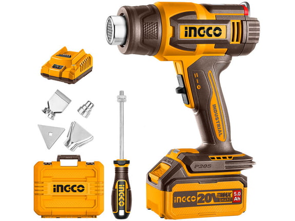 Ingco Aku pištolj za vreo vazduh LCD Super HGLI20035