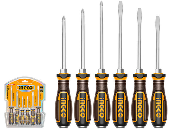 Ingco Set udarnih odvijača/Šrafcigera 6/1 Super HGTST0608