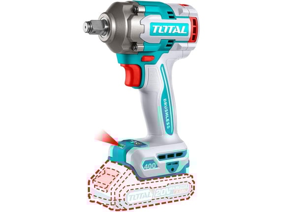 Total alati Udarni odvijač Li-ion BL 1/2",20V, 400Nm