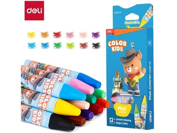 Deli Voštane bojice Jumbo kratke Color Kids 1/12 EC221-12