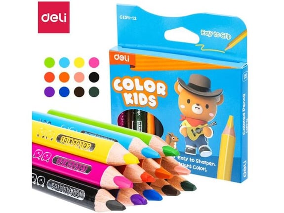 Deli Drvene bojice Jumbo kratke Color Kids 1/12 EC134-12