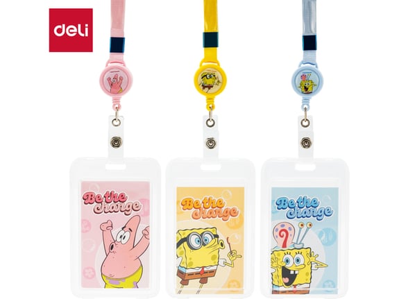 Deli Kartica ID sa okovratnikom i potezačem Sunđer Bob 54x86mm EF455