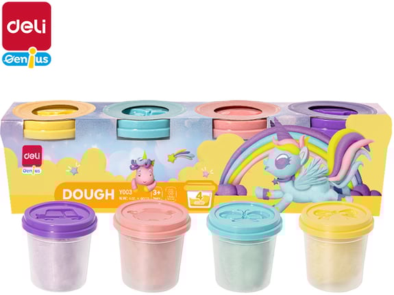 Deli Masa za modeliranje 4 Macaron boje ultra lagana 452g EY003