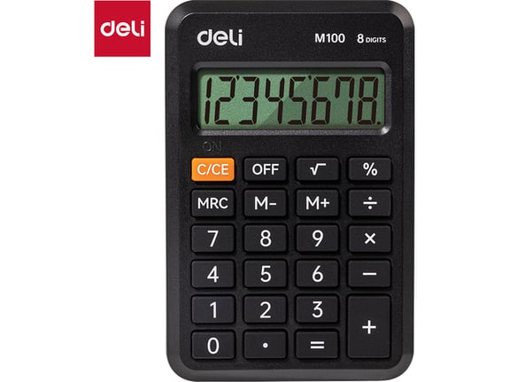 Deli Kalkulator džepni 98.2X64.2X12.5mm EM100