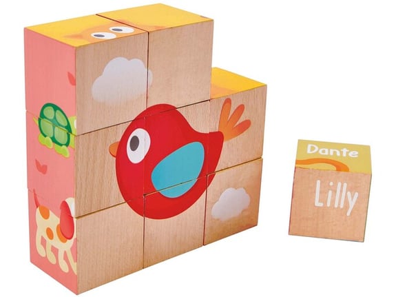 Hape Dečije drvene kocke za igranje E0452A