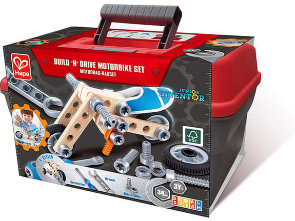 Hape Dečija drvena igračka motor na šrafljenje E3037A
