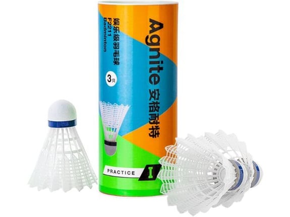 Deli Loptice za badminton Agnite 1/3, najlonske sa plutanom glavom F2211