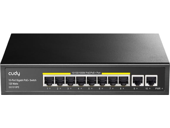 Cudy Switch GS1010PE 10-Port Gigabit PoE+