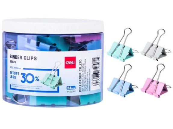 Deli Štipaljke za papir 41×0.4 mm u boji E8552S