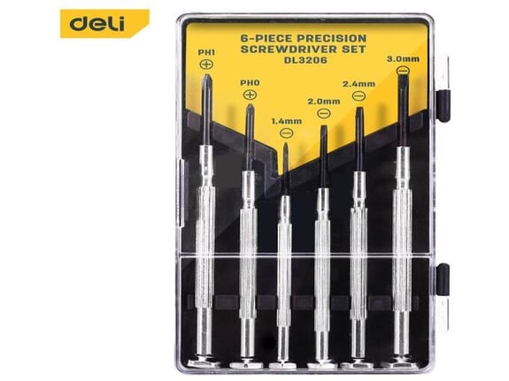 Deli Set elektroničarskih odvijača 6 kom EDL3206
