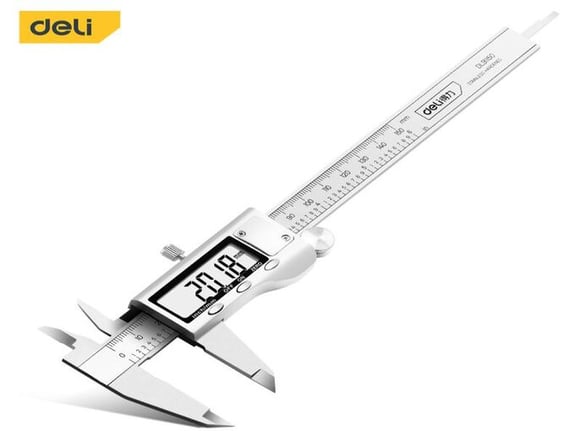 Deli Digitalno pomično kljunasto merilo šubler inox 0-150mm EDL91150
