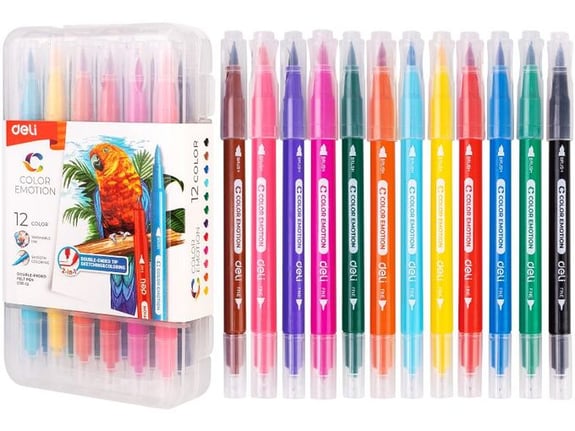 Deli Flomasteri dvostrani 1/12 EC151-12