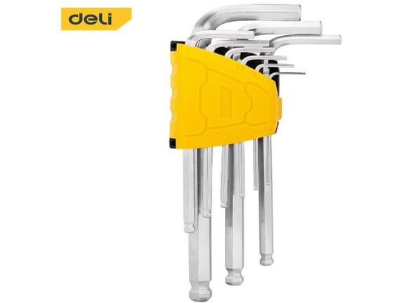 Deli Set dugih imbus ključeva sa kuglicom 1,5-10mm, 9kom EDL3088
