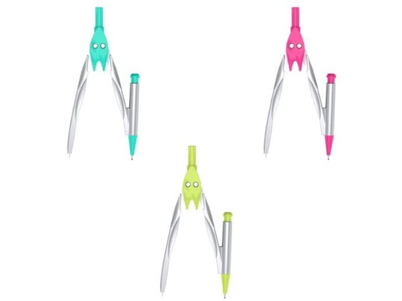 Deli Šestar metalni sa tehničkom olovkom EH607