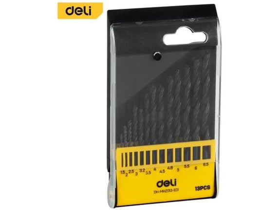 Deli HSS Set Burgija za čelik 1.5- 6.5mm 13kom EDH-MHZ013-ED1