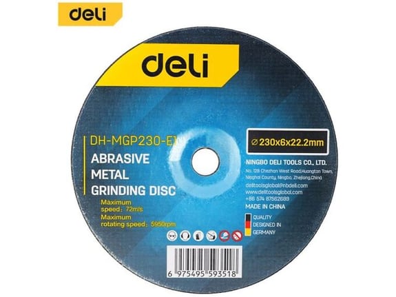 Deli Brusna ploča za metal Standard 230x6mm EDH-MGP230-E1