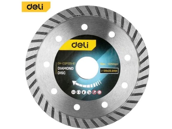 Deli Dijamantska rezna ploča Turbo 125mm EDH-CQP125-E1