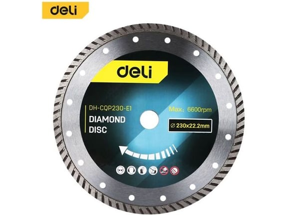 Deli Dijamantska rezna ploča Turbo 230mm EDH-CQP230-E1