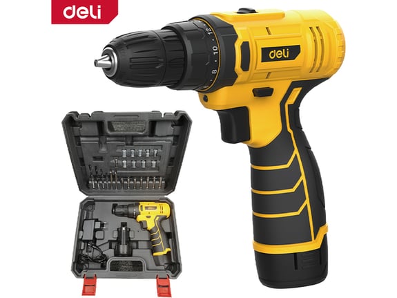 Deli Aku bušilica/odvijač Set 12V 1,5Ah X1 Li EDL-DZ12-6A2