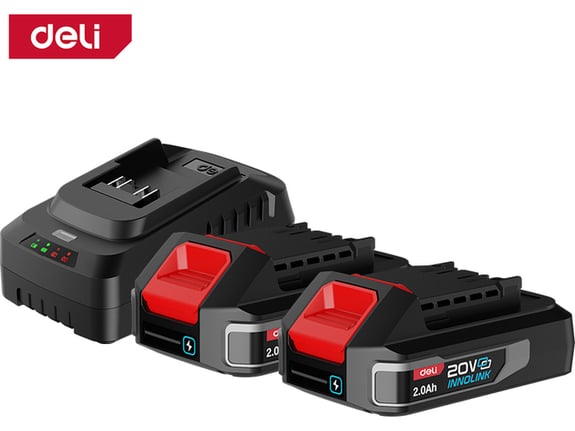 Deli Set baterija + punjač 4Ah EDE-CM20A2E