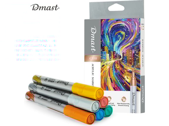 Deli Akrilni Markeri 1/6 Metalik Dmast Pebeo EC350