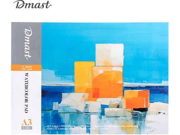 Deli Blok za crtanje vodenim bojama Dmast Pebeo A3 12 lista 300g EC362