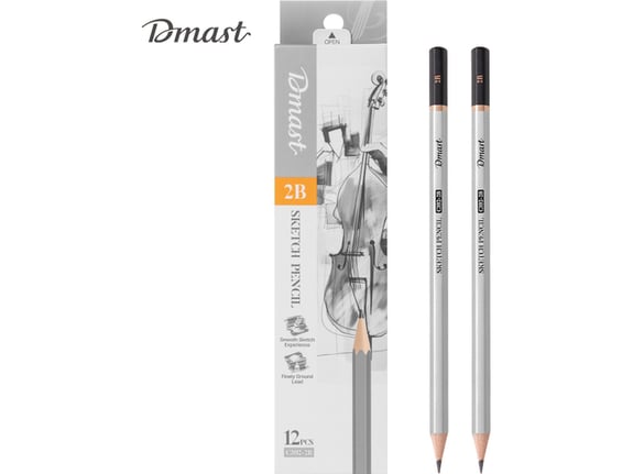 Deli Grafitna olovka za skiciranje 2B Dmast Pebeo 1/12 EC392-2B