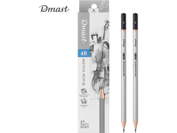 Deli Grafitna olovka za skiciranje 4B Dmast Pebeo 1/12 EC392-4B