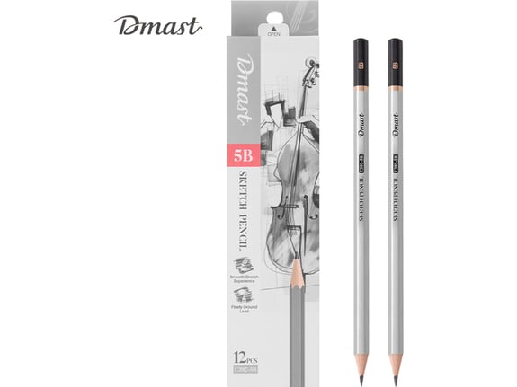 Deli Grafitna olovka za skiciranje 5B Dmast Pebeo 1/12 EC392-5B