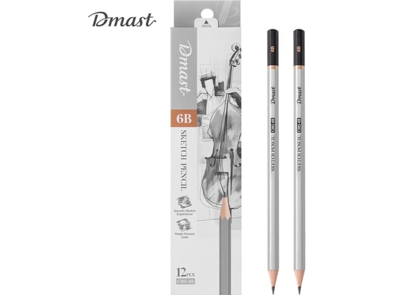 Deli Grafitna olovka za skiciranje 6B Dmast Pebeo 1/12 EC392-6B