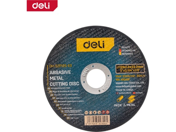 Deli Rezna ploča metal/inox 125mm EDH-SZP125-E3