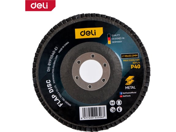 Deli Lamelarni brusni disk AL 115mm G40 EDH-BYP11540-E1