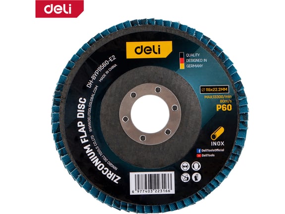 Deli Lamelarni brusni disk ZN Inox/metal 115mm G60 EDH-BYP11560-E2