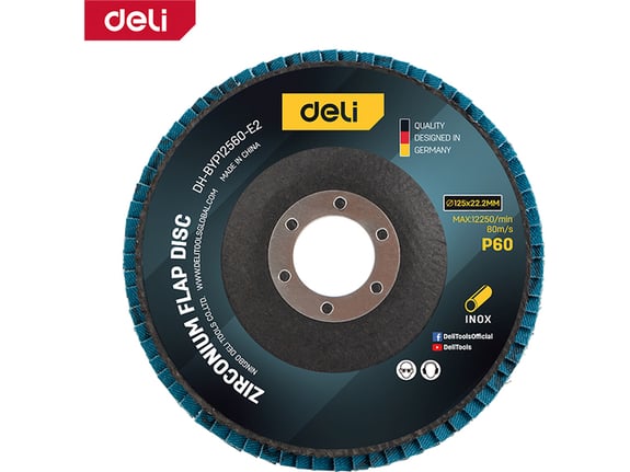 Deli Lamelarni brusni disk ZN Inox/metal 125mm G60 EDH-BYP12560-E2