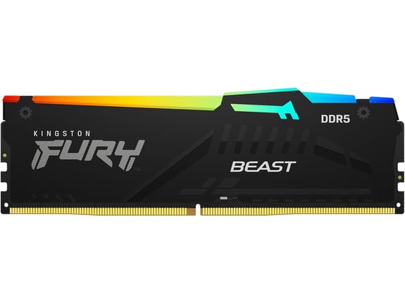 Kingston Memorija DIMM DDR5 16GB 5600MT/s KF556C40BBA-16 Fury Beast Black RGB