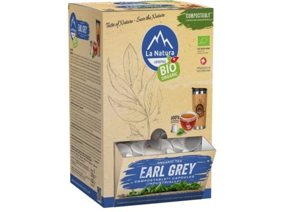 La Natura Lifestyle BIO čaj Earl Grey & Citrus – dispenzer - 100 kapsula