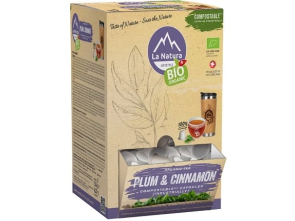 La Natura Lifestyle BIO čaj Šljiva i cimet – dispenzer - 100 kapsula