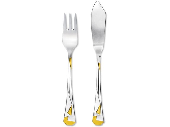 Zepter Set za ribu Kimono 12 komada za 6 osoba Decor Goldplated