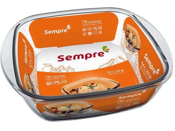 Sempre Vatrostalna posuda 2.4l četvrtasta