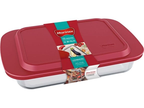 Marinex Vatrostalna posuda sa poklopcem 5l pravougaona Pratica