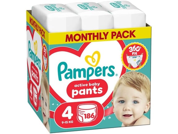 Pampers Pelene Pants MSB 4 186 kom