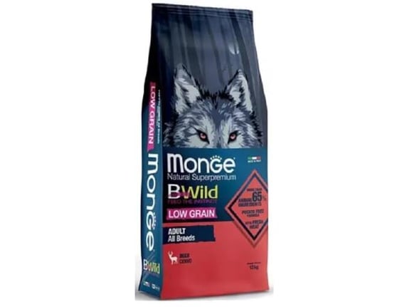 Monge Bwild All Breed Low Grain Jelen 12kg