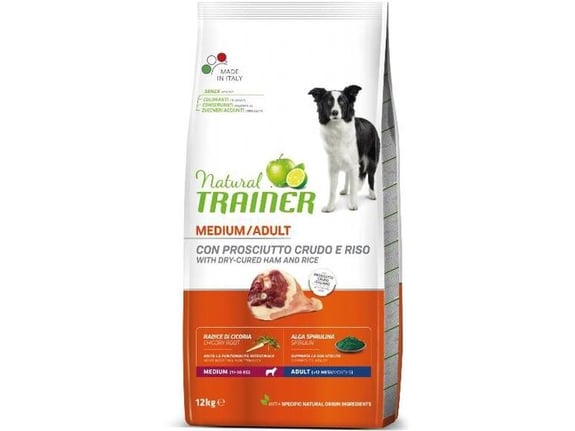 Trainer Natural Medium Adult Prosciutto Crudo E Riso 12kg